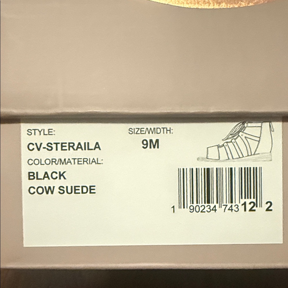 Crown Vintage Black Strappy Sandals - Picture 9 of 12